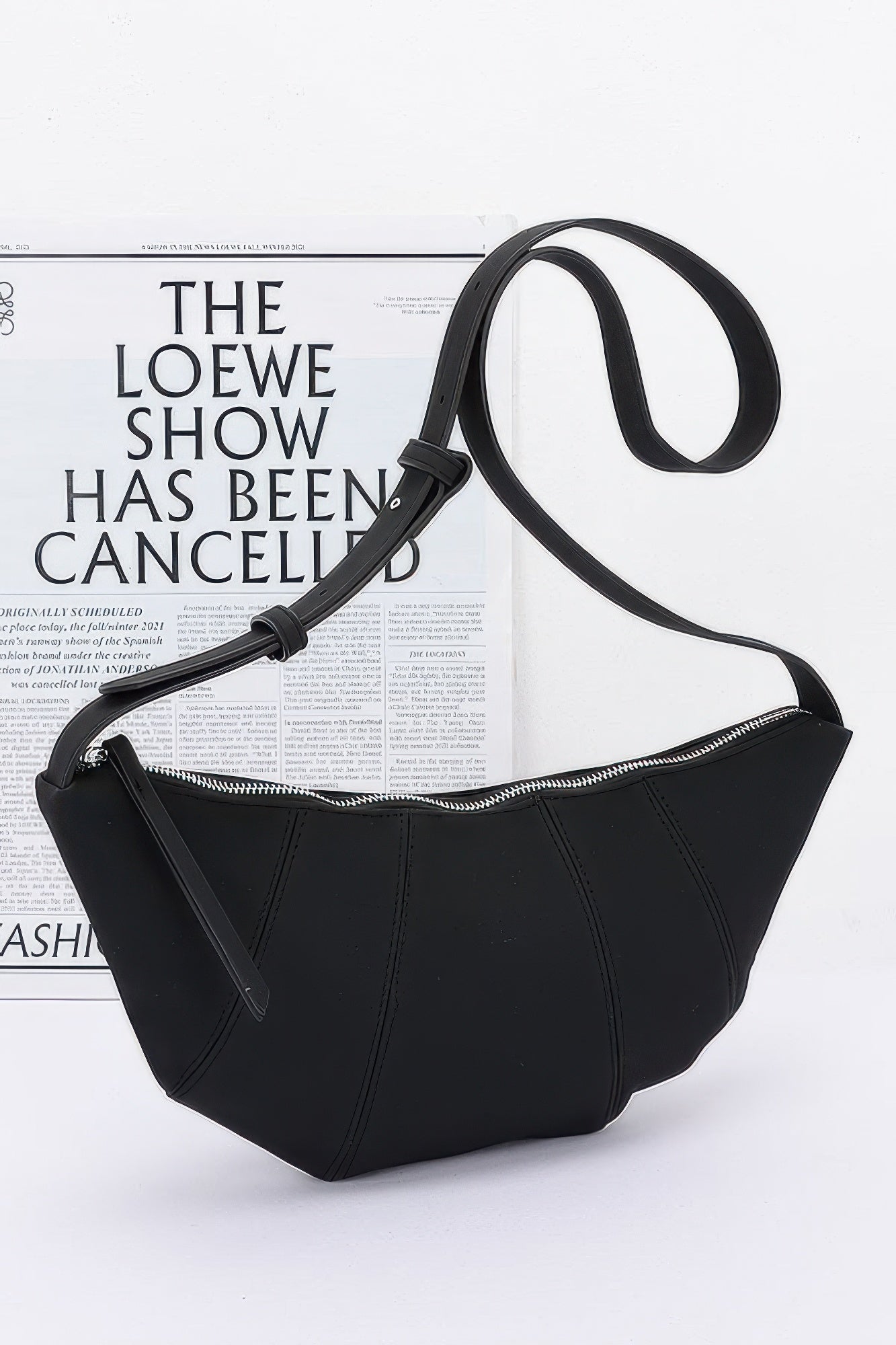 Faux Suede Croissant Bag - All Season Fashion