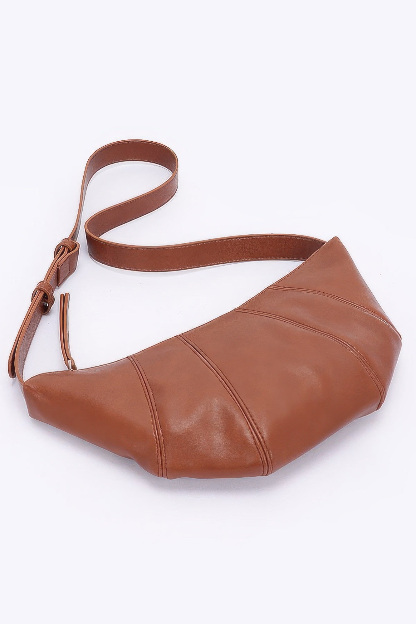Faux Leather Croissant Bag - All Season Fashion