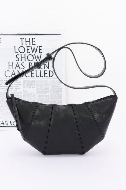 Faux Leather Croissant Bag - All Season Fashion