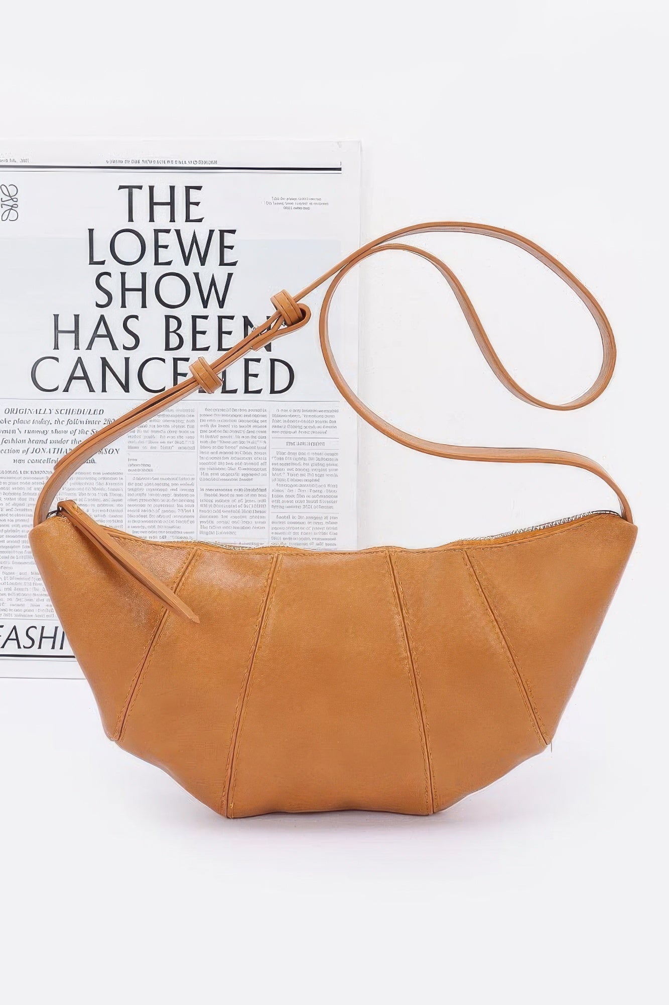 Faux Leather Croissant Bag - All Season Fashion