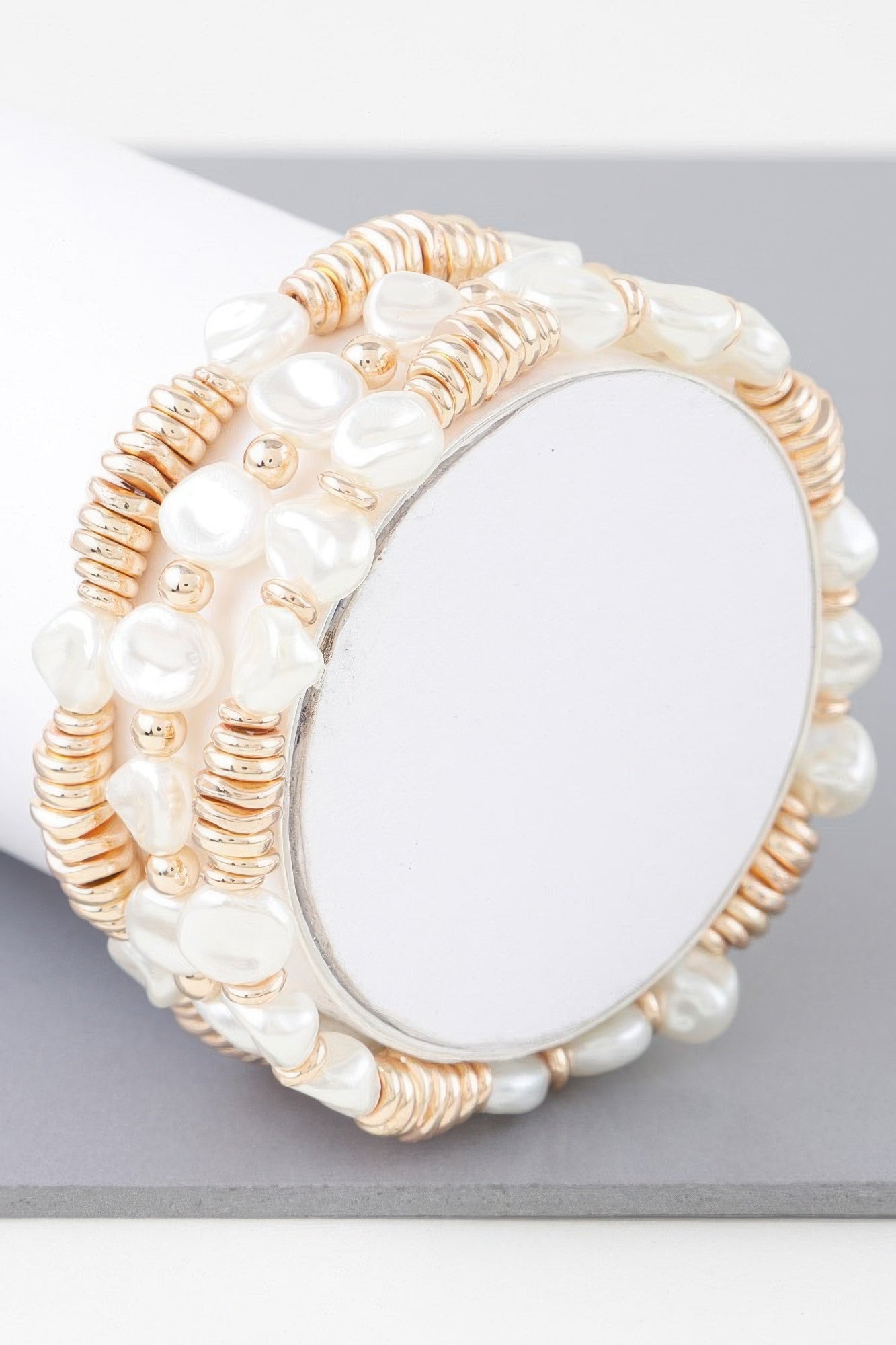 Multi Stone N Disc Bracelet - All Season Fashion