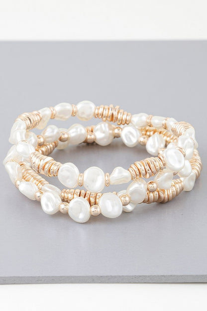 Multi Stone N Disc Bracelet - All Season Fashion