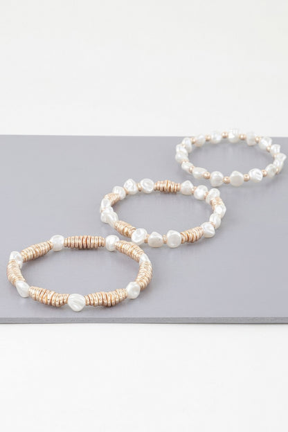 Multi Stone N Disc Bracelet - All Season Fashion