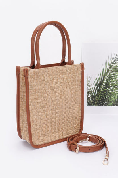 Faux Straw Tote Bag - All Season Fashion