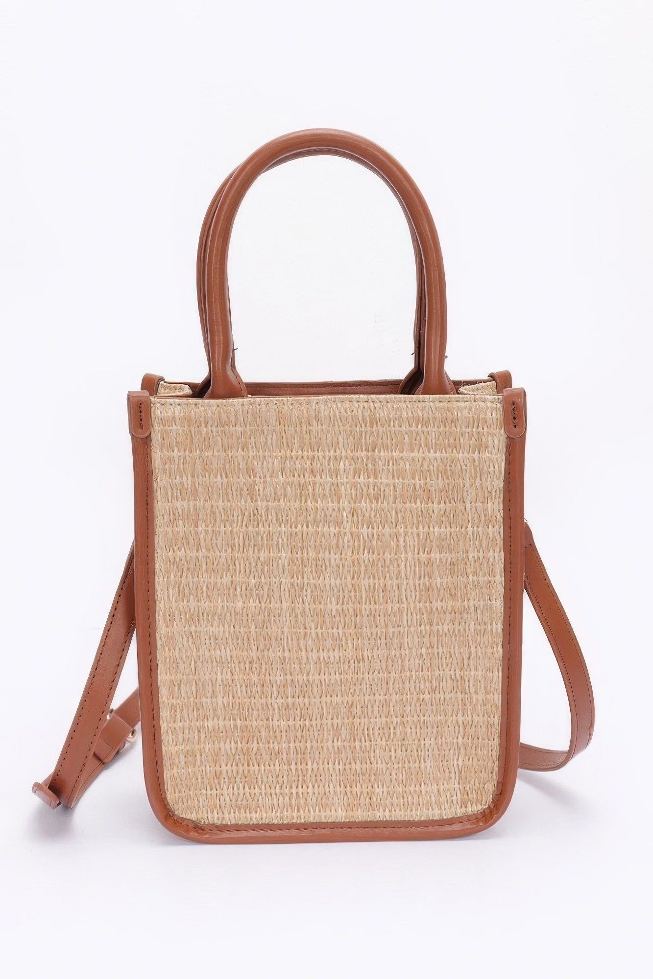 Faux Straw Tote Bag - All Season Fashion