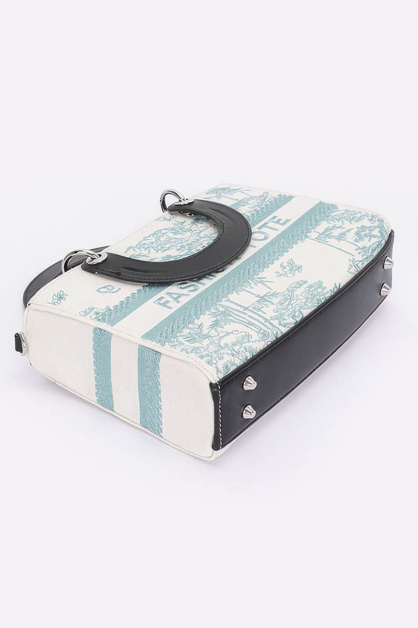 Embroidery Faux Leather Tote Bag - All Season Fashion