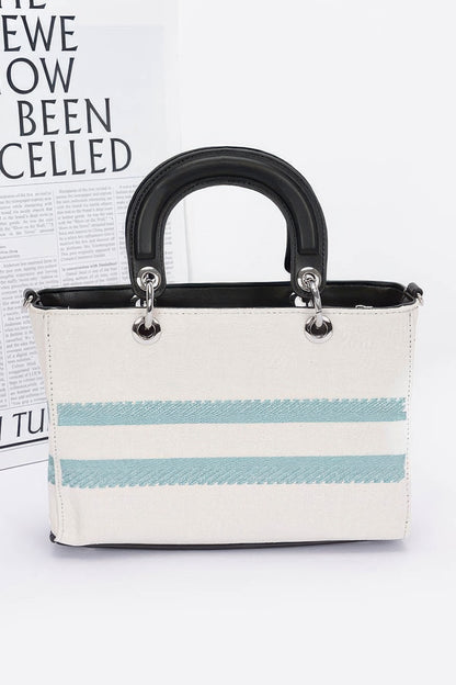 Embroidery Faux Leather Tote Bag - All Season Fashion