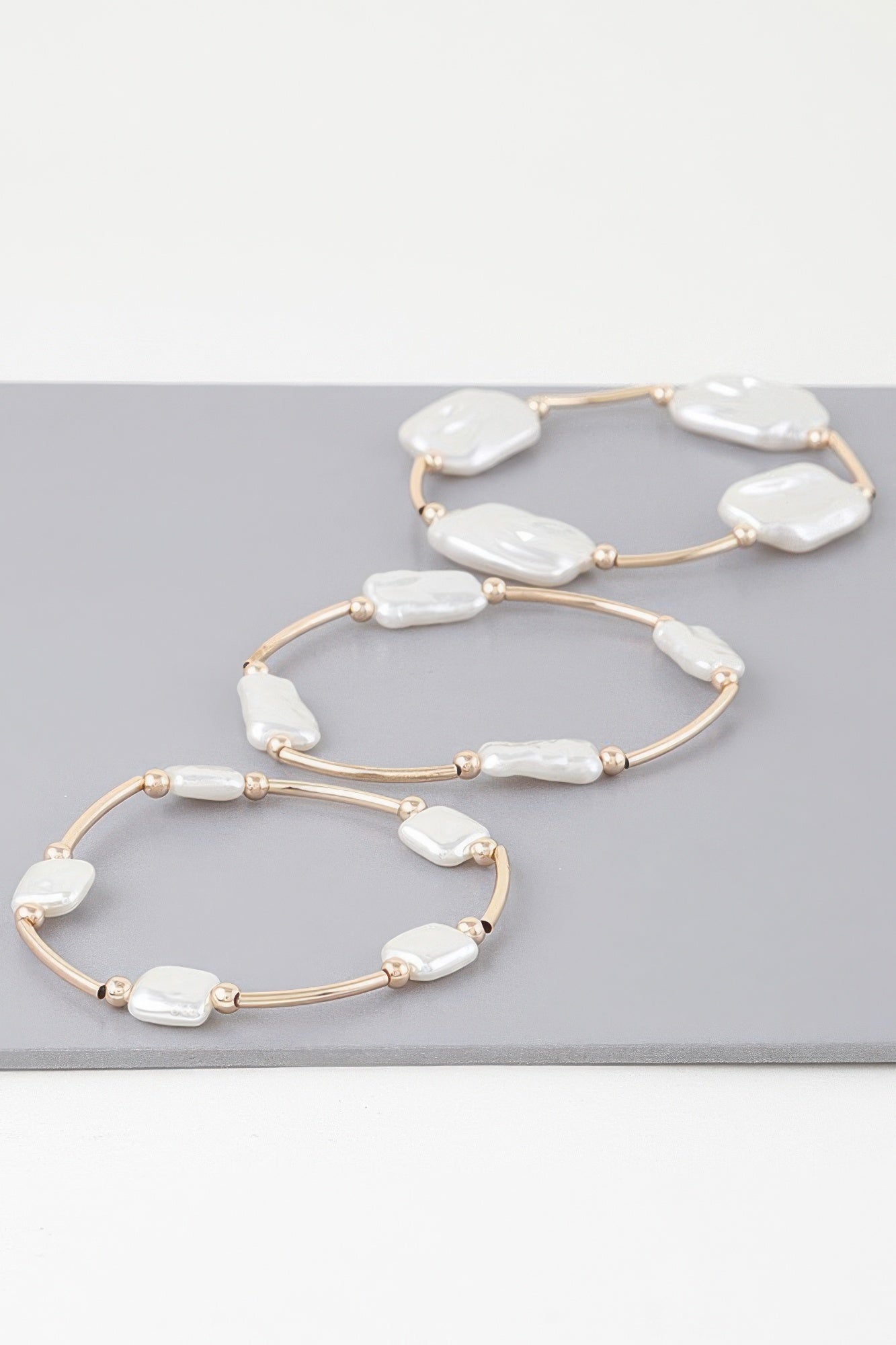 Multi Abstract Pearl Stone Tube Bracelet - All Season Fashion