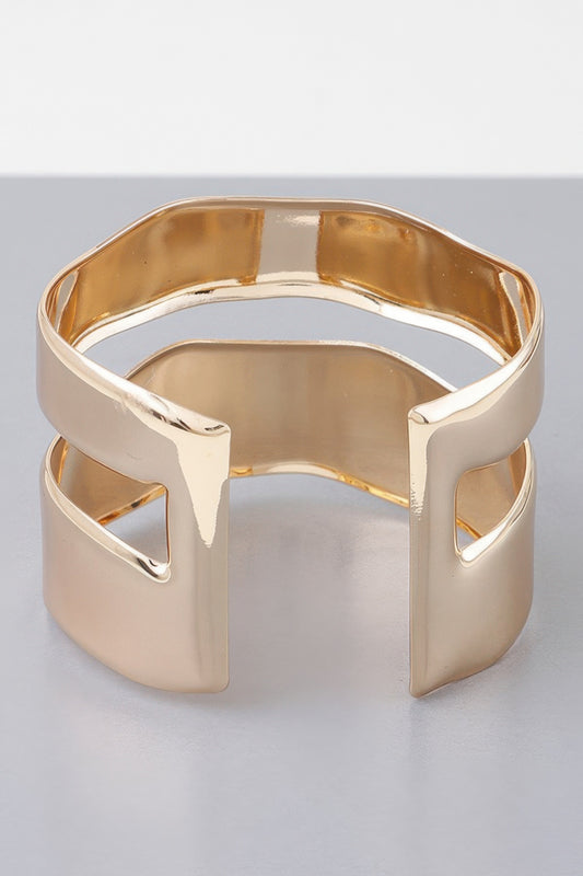 Shiny Double Open Cuff Bracelet - All Season Fashion