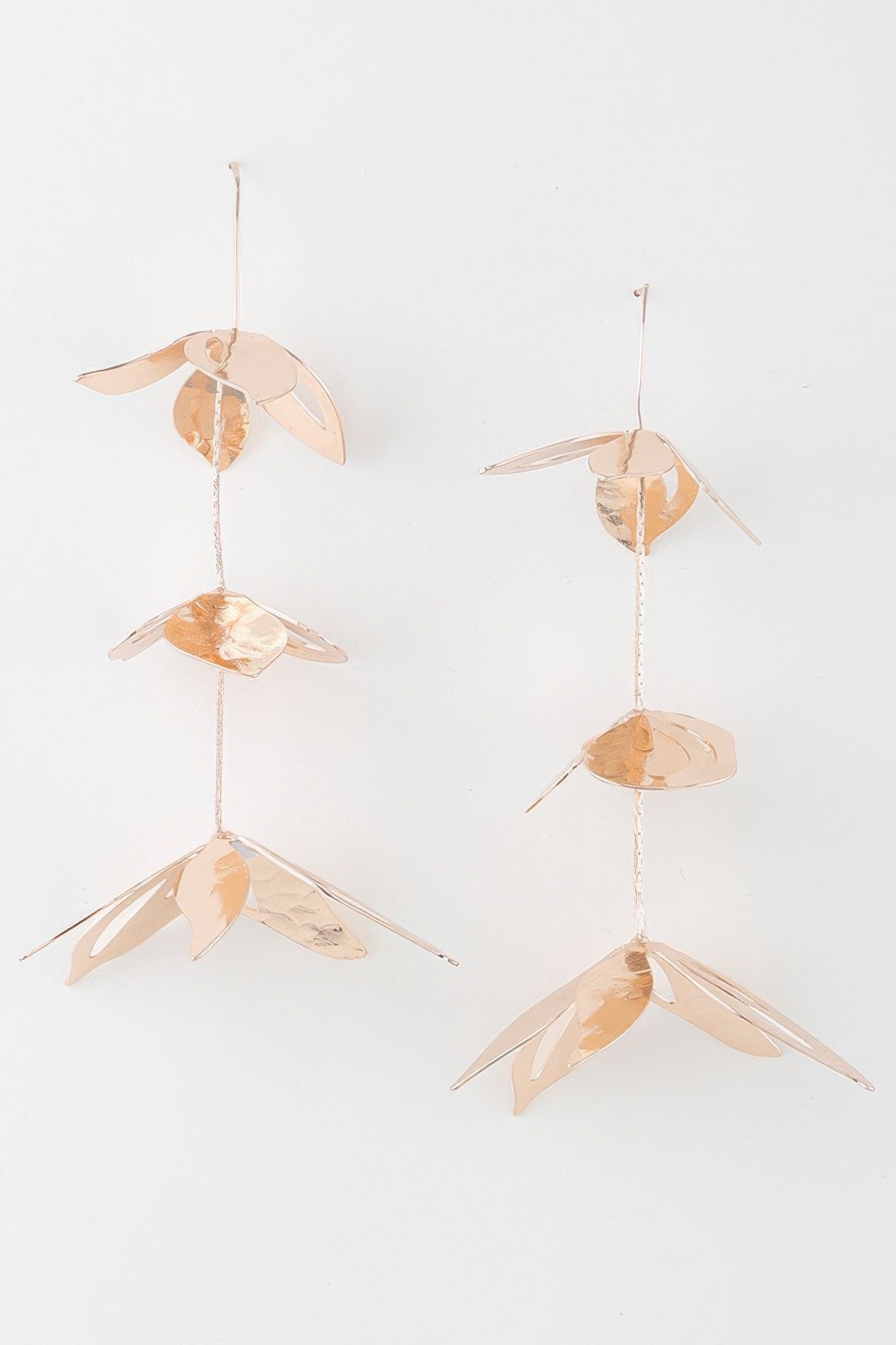 Triple Delicate Flower Drop Earrings - All Season Fashion