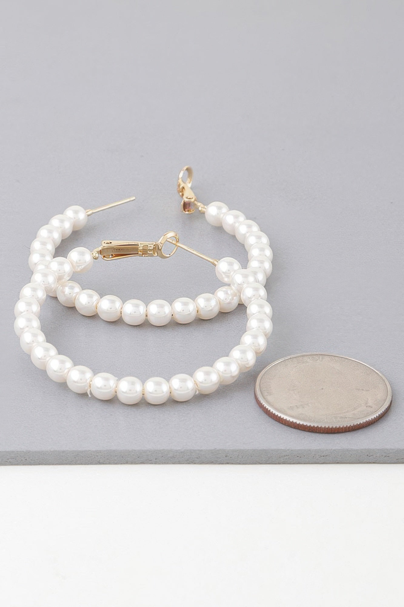 Multi Pearl Hoop Earrings - All Season Fashion