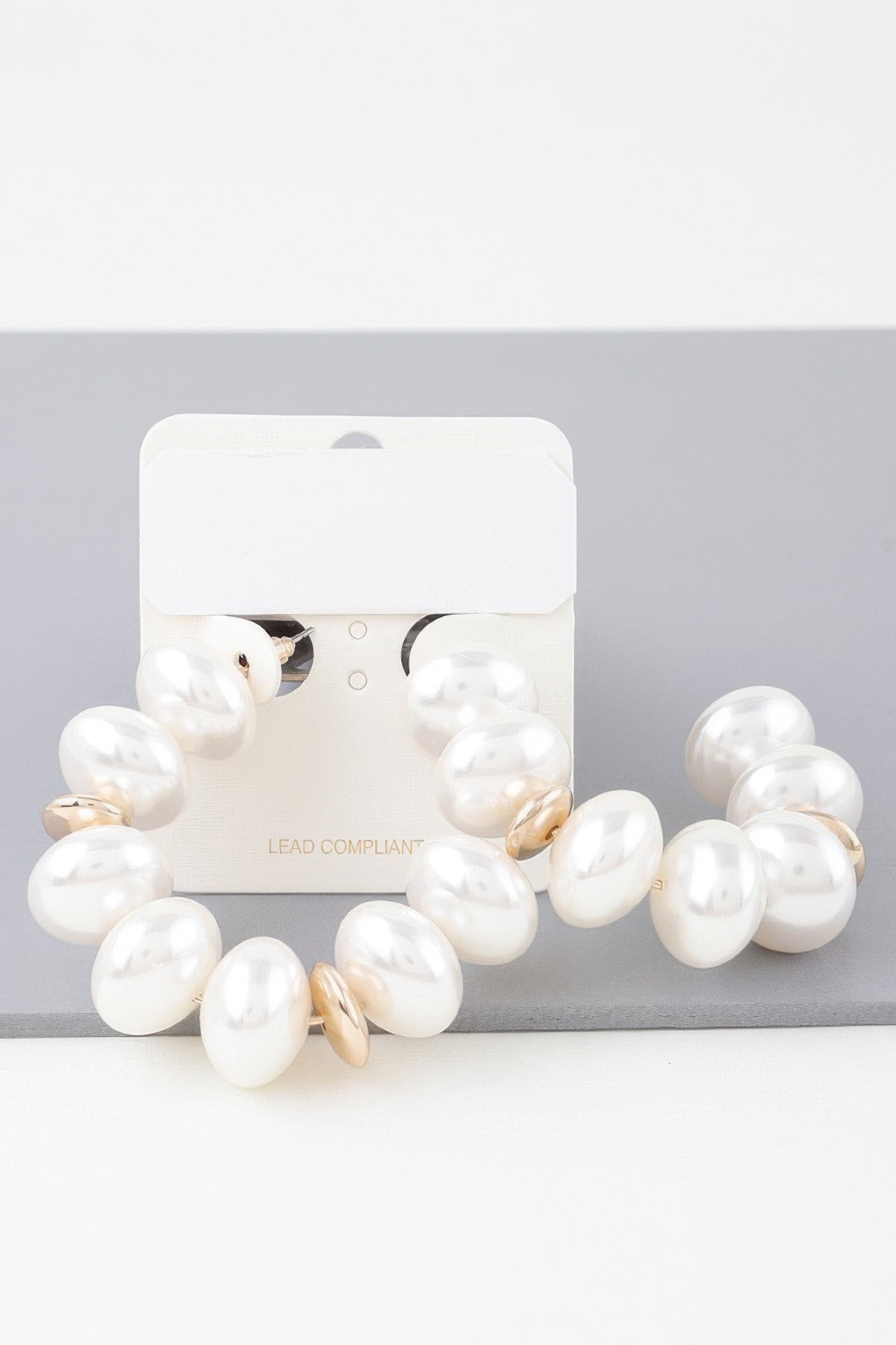Multi Oval Pearl Hoop Earrings - All Season Fashion