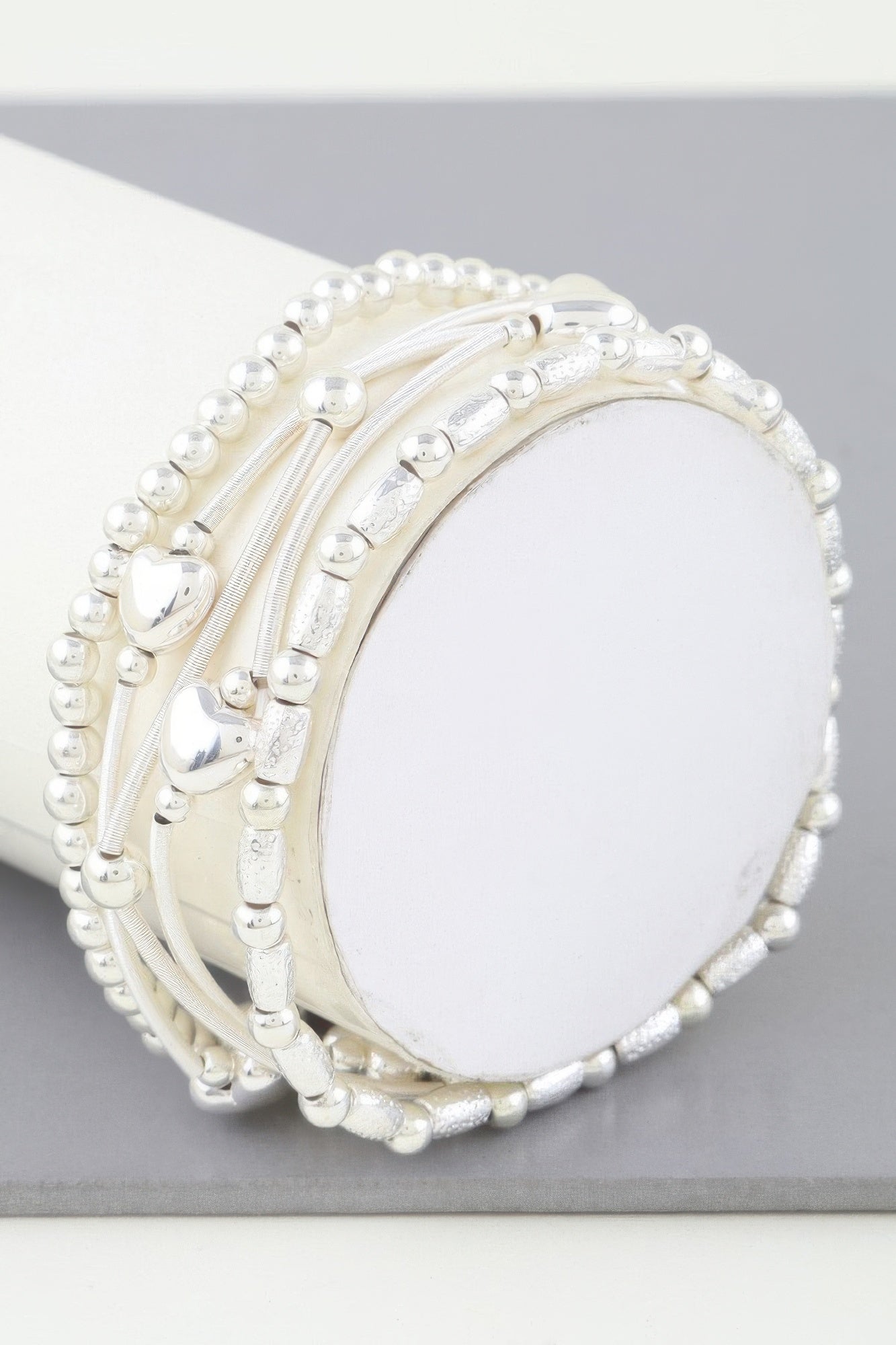 Multi Heart Coil Beaded Bracelet - All Season Fashion