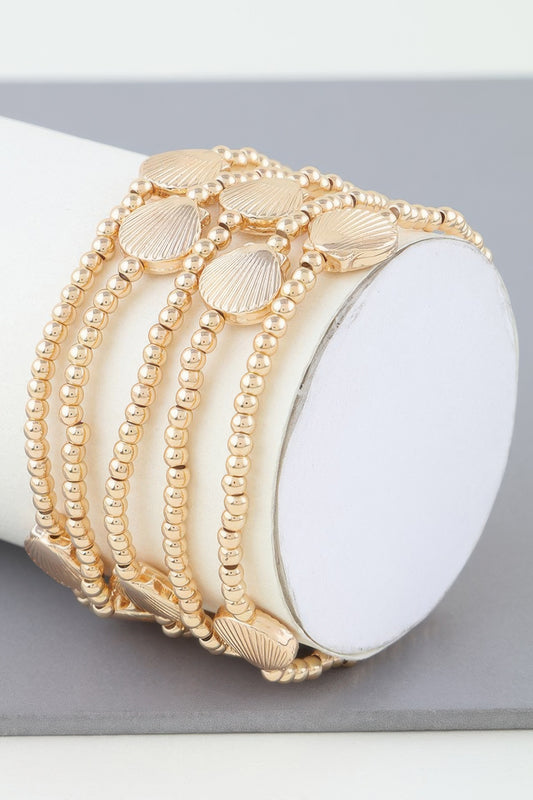 Shiny Seashell Beaded Bracelet - All Season Fashion