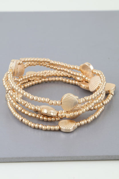 Shiny Seashell Beaded Bracelet - All Season Fashion