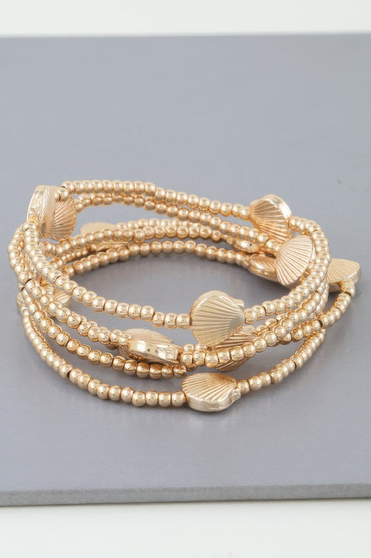 Shiny Seashell Beaded Bracelet - All Season Fashion