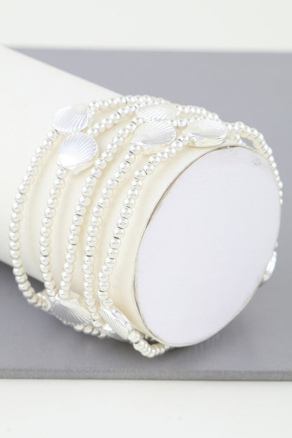 Shiny Seashell Beaded Bracelet - All Season Fashion