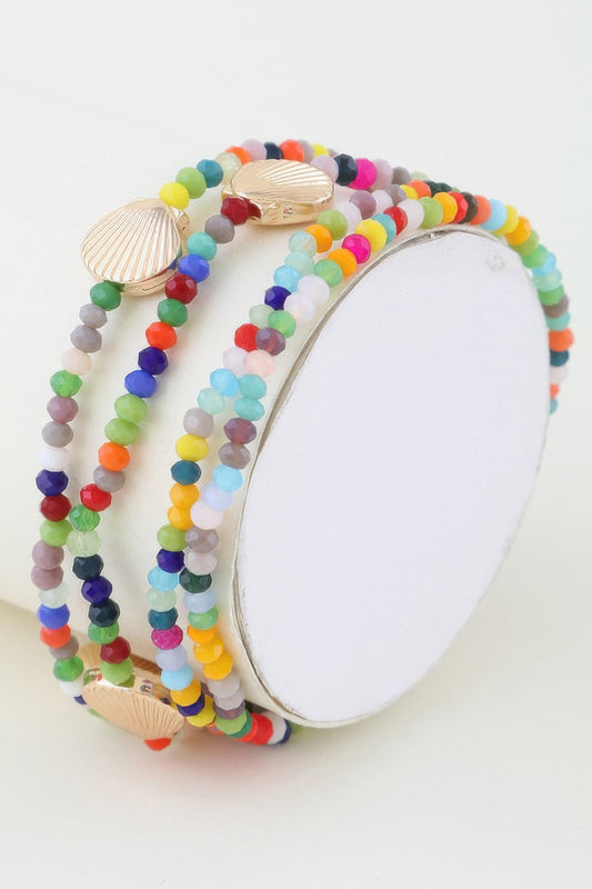 Multi Seashell Beaded Bracelet - All Season Fashion