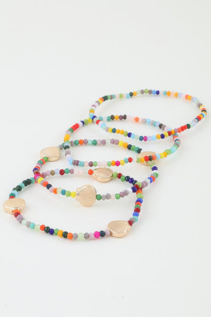 Multi Seashell Beaded Bracelet - All Season Fashion