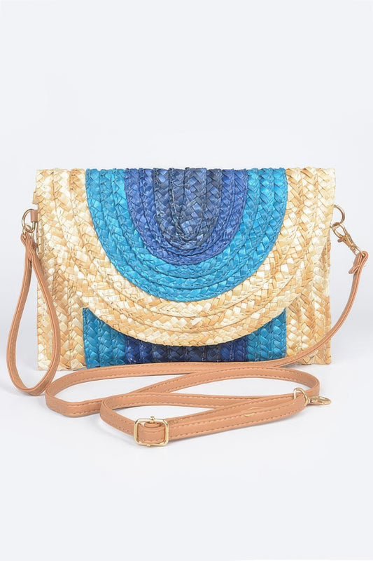 Straw Coloful Envelope Clutch - All Season Fashion