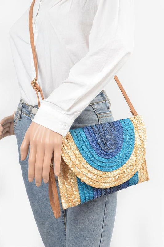 Straw Coloful Envelope Clutch - All Season Fashion