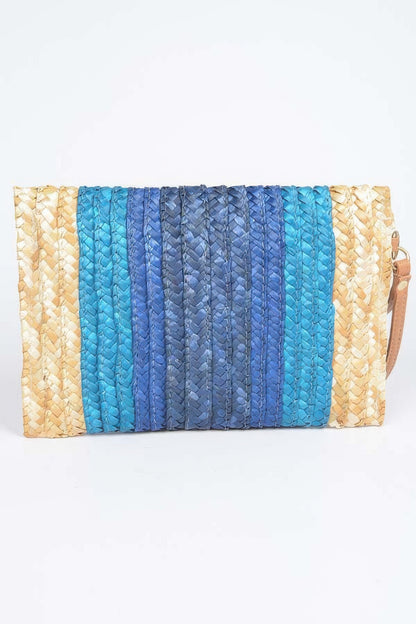 Straw Coloful Envelope Clutch - All Season Fashion