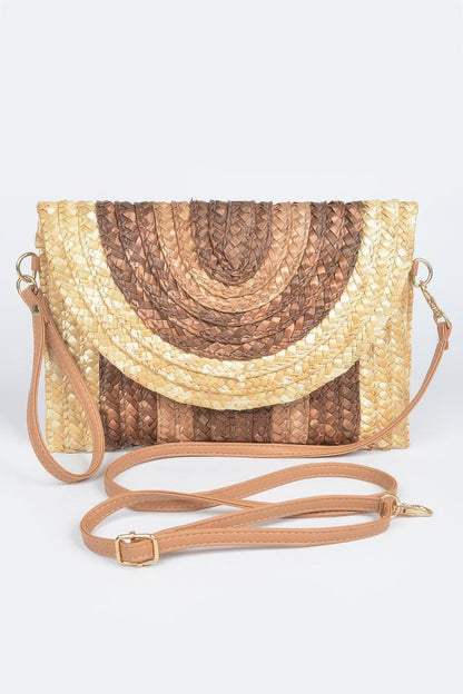 Straw Coloful Envelope Clutch - All Season Fashion