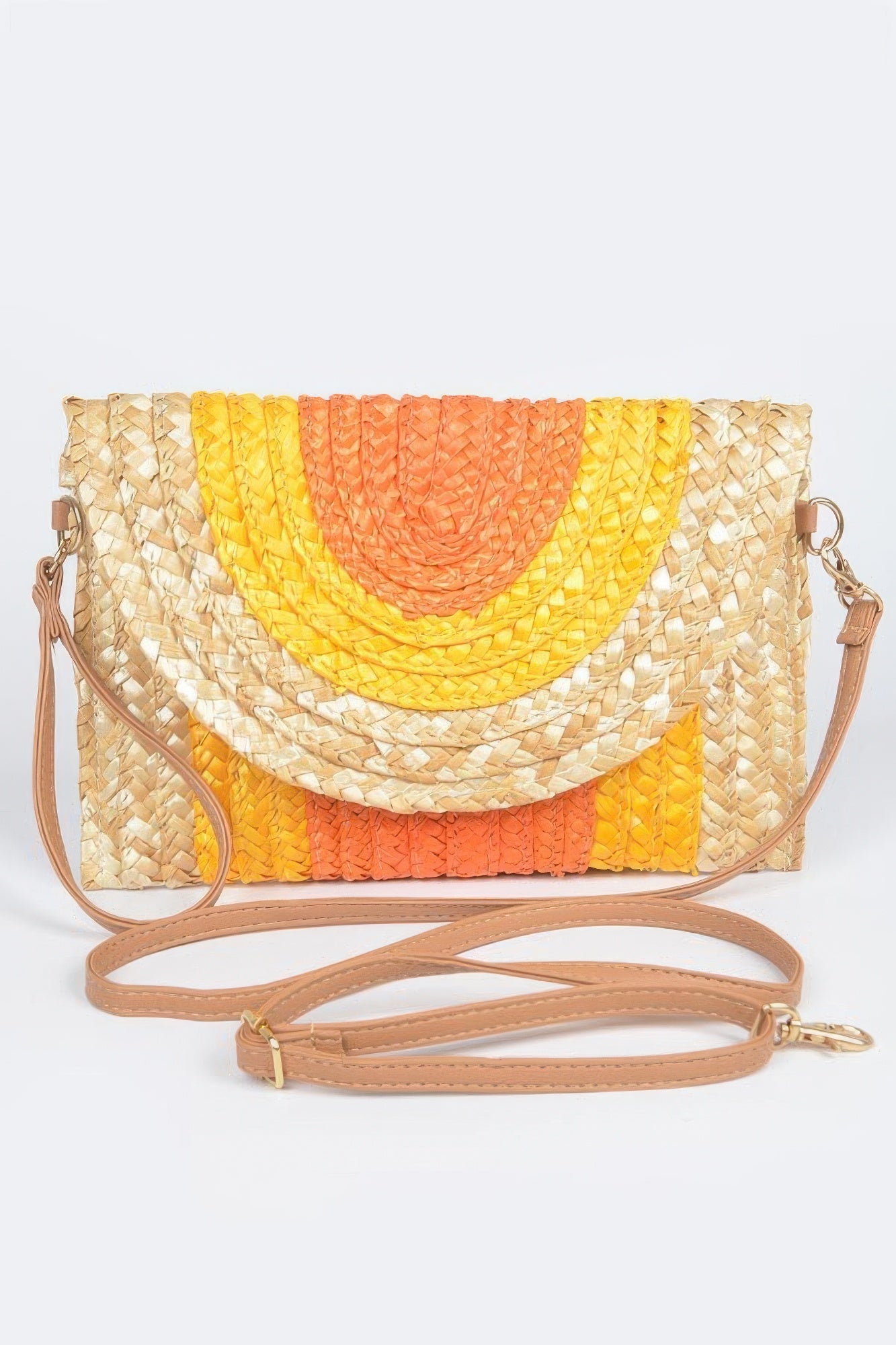 Straw Coloful Envelope Clutch - All Season Fashion