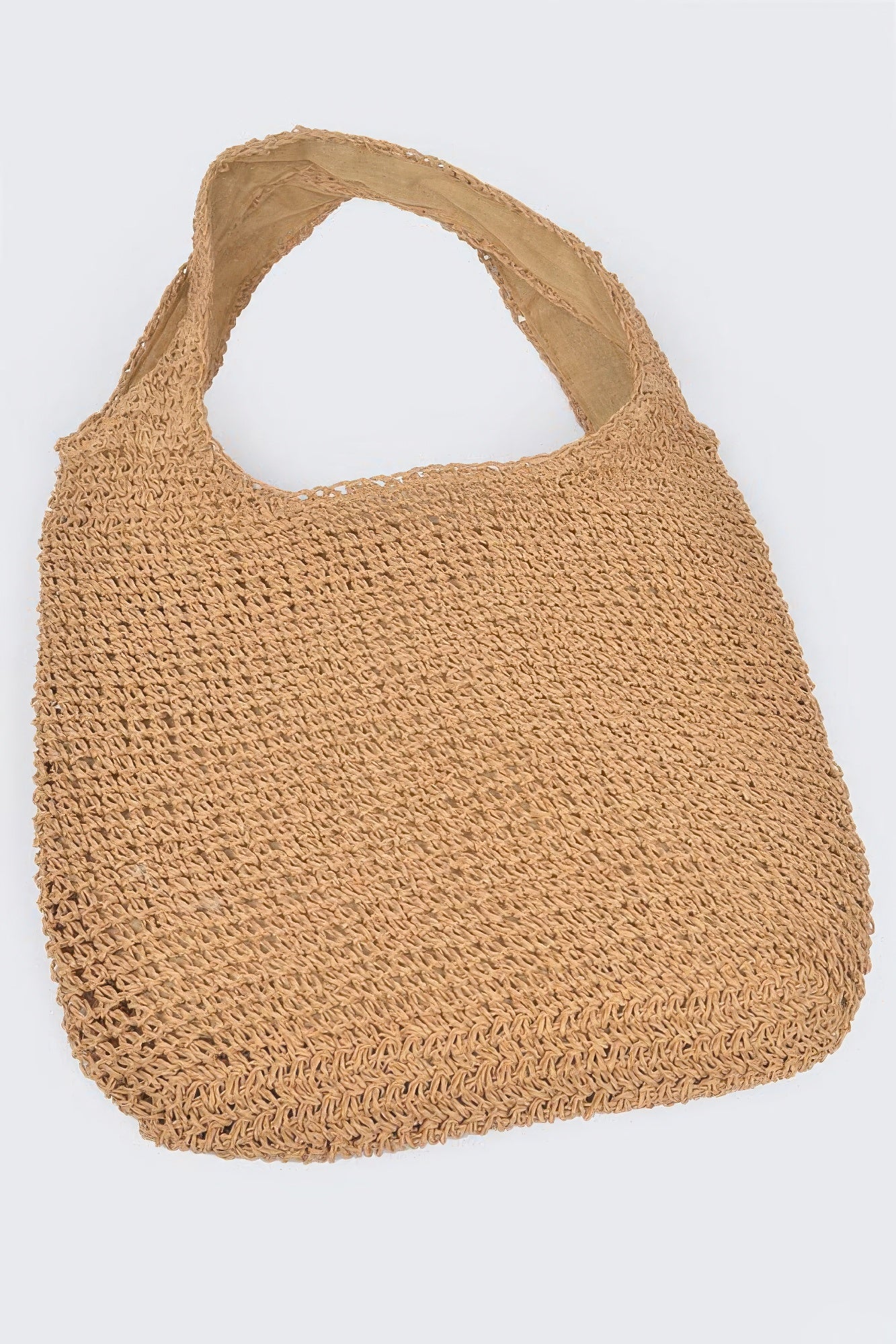 Faux Straw Hobo Bag - All Season Fashion
