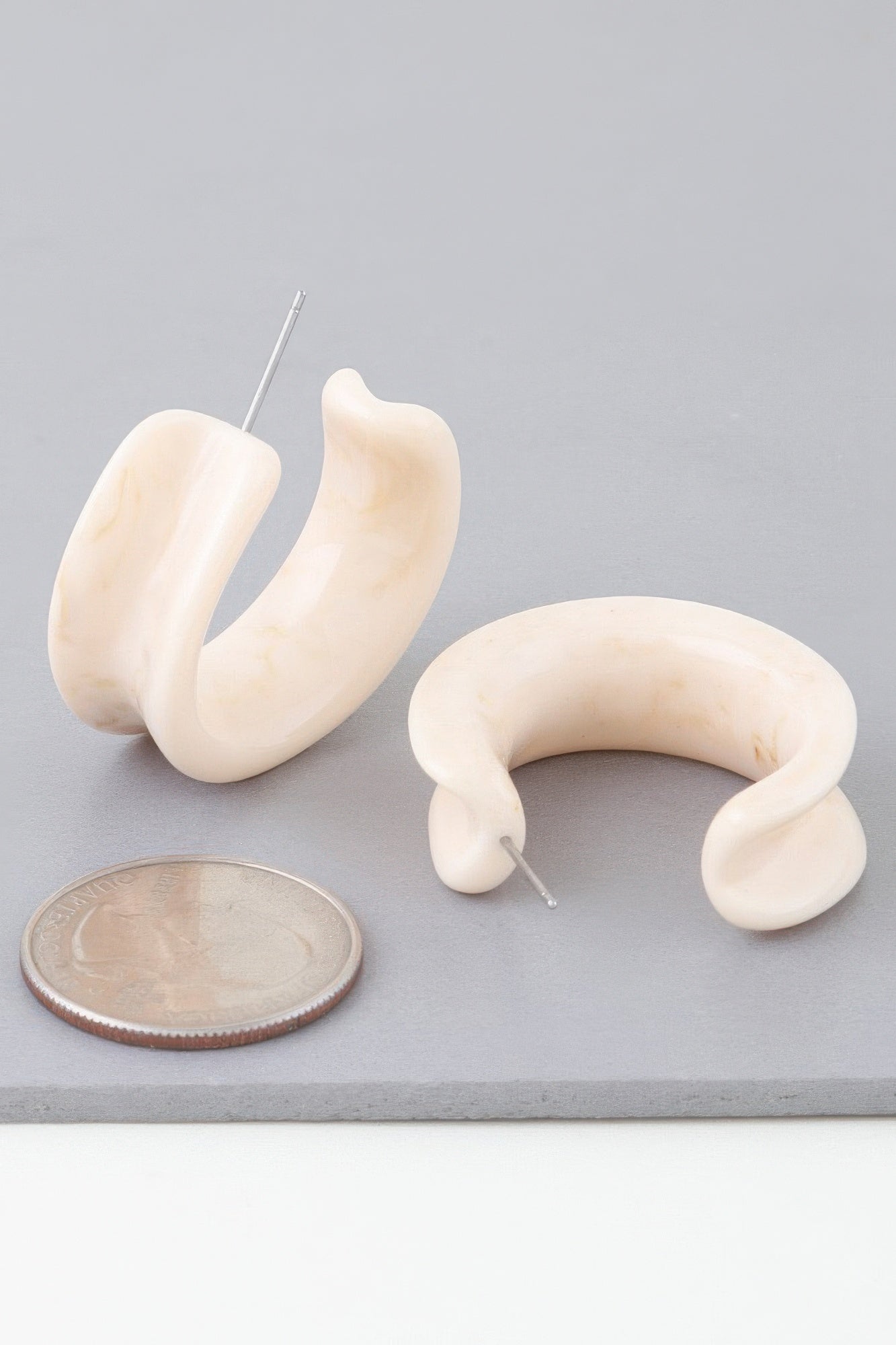 Multi Marble Stone Hoop Earrings - All Season Fashion