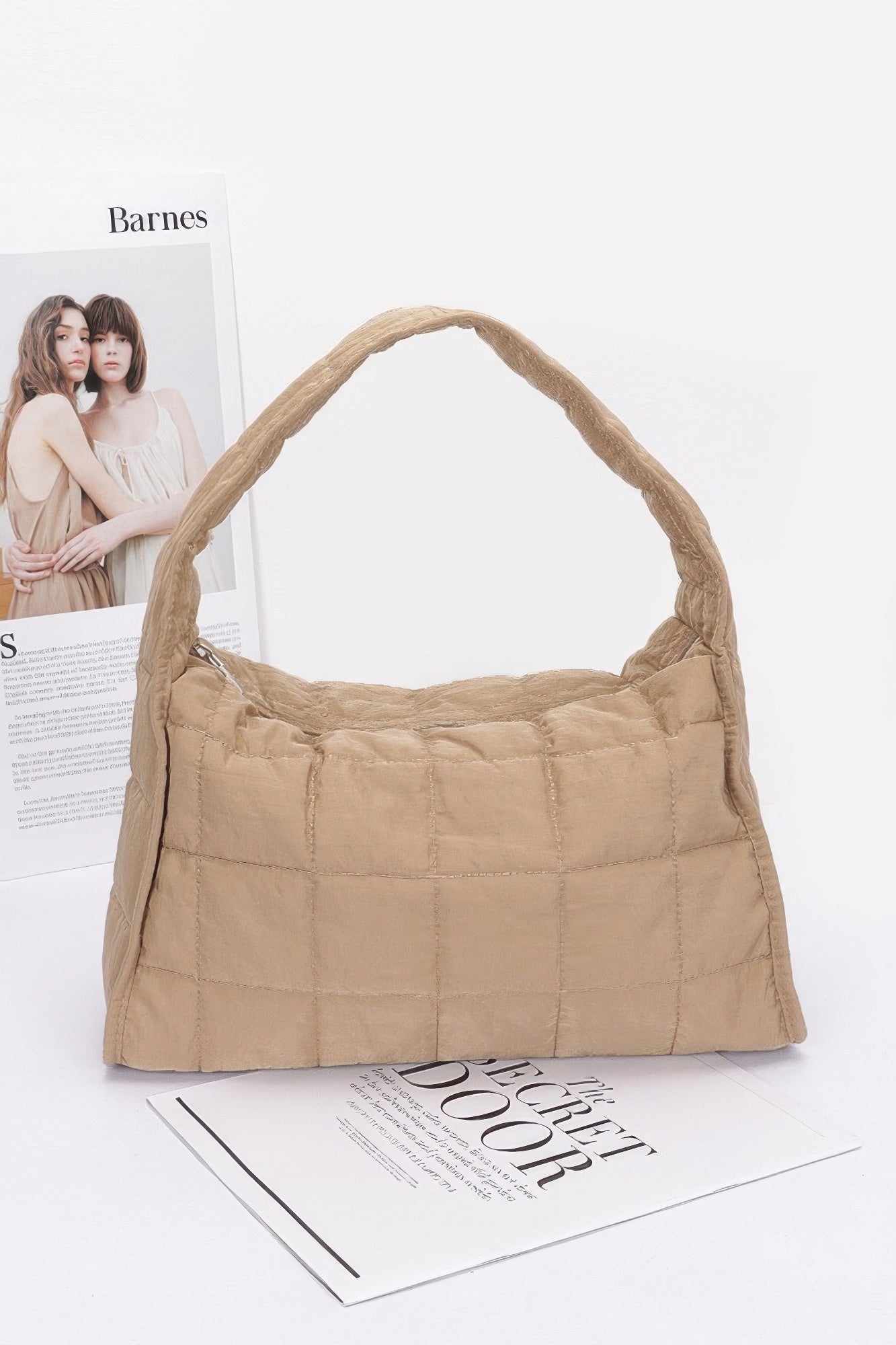 Quilted Nylon Shoulder Bag - All Season Fashion
