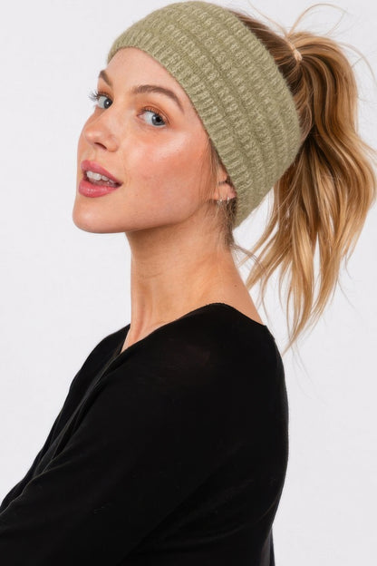 Fuzzy Cable Knit Headband - All Season Fashion