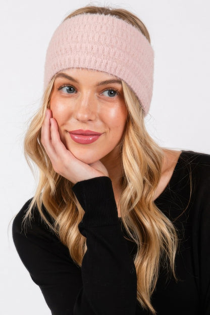 Fuzzy Cable Knit Headband - All Season Fashion