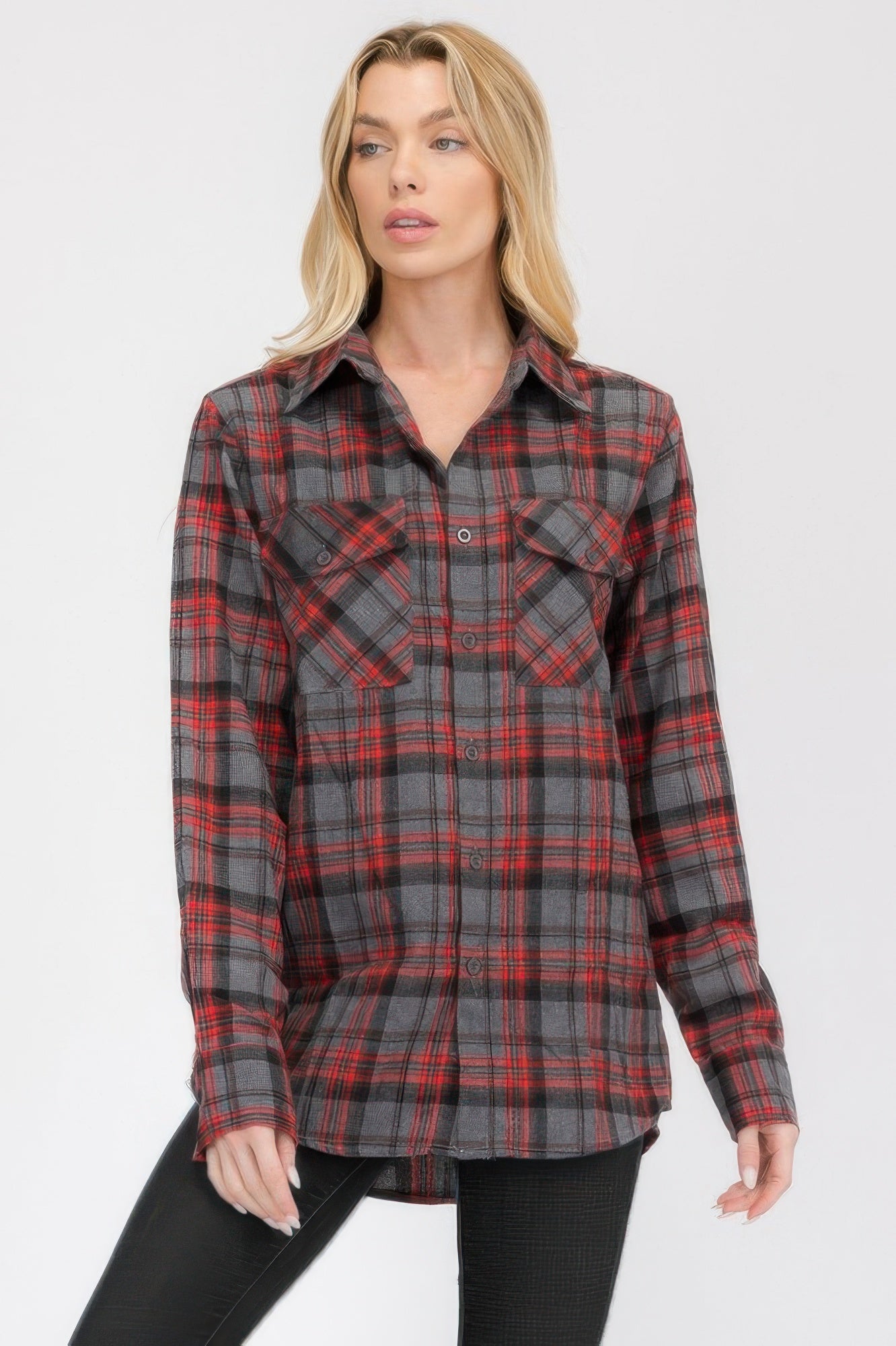 Oversized Plaid Flannel - All Season Fashion