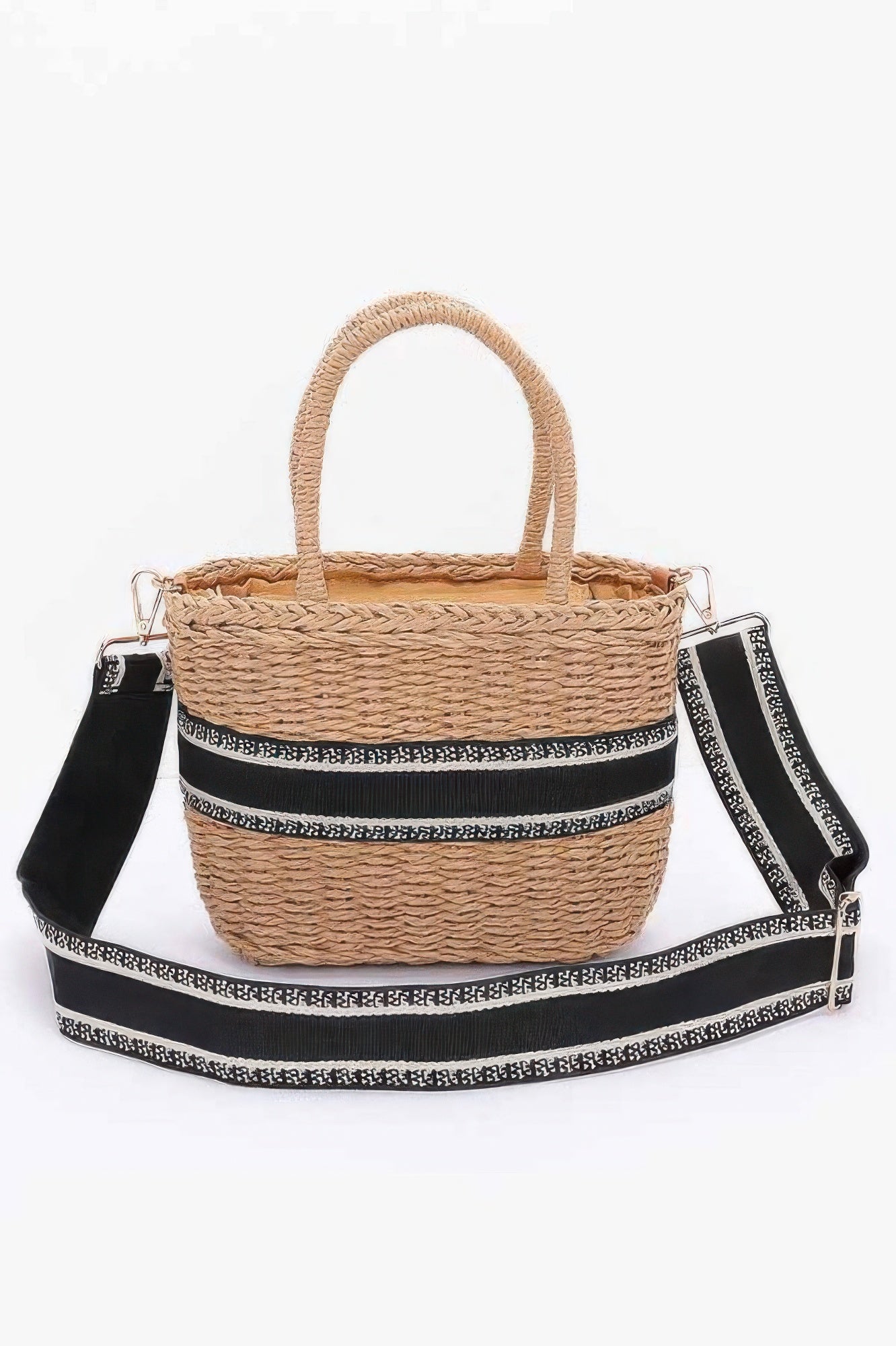 Faux Straw Small Tote Bag - All Season Fashion