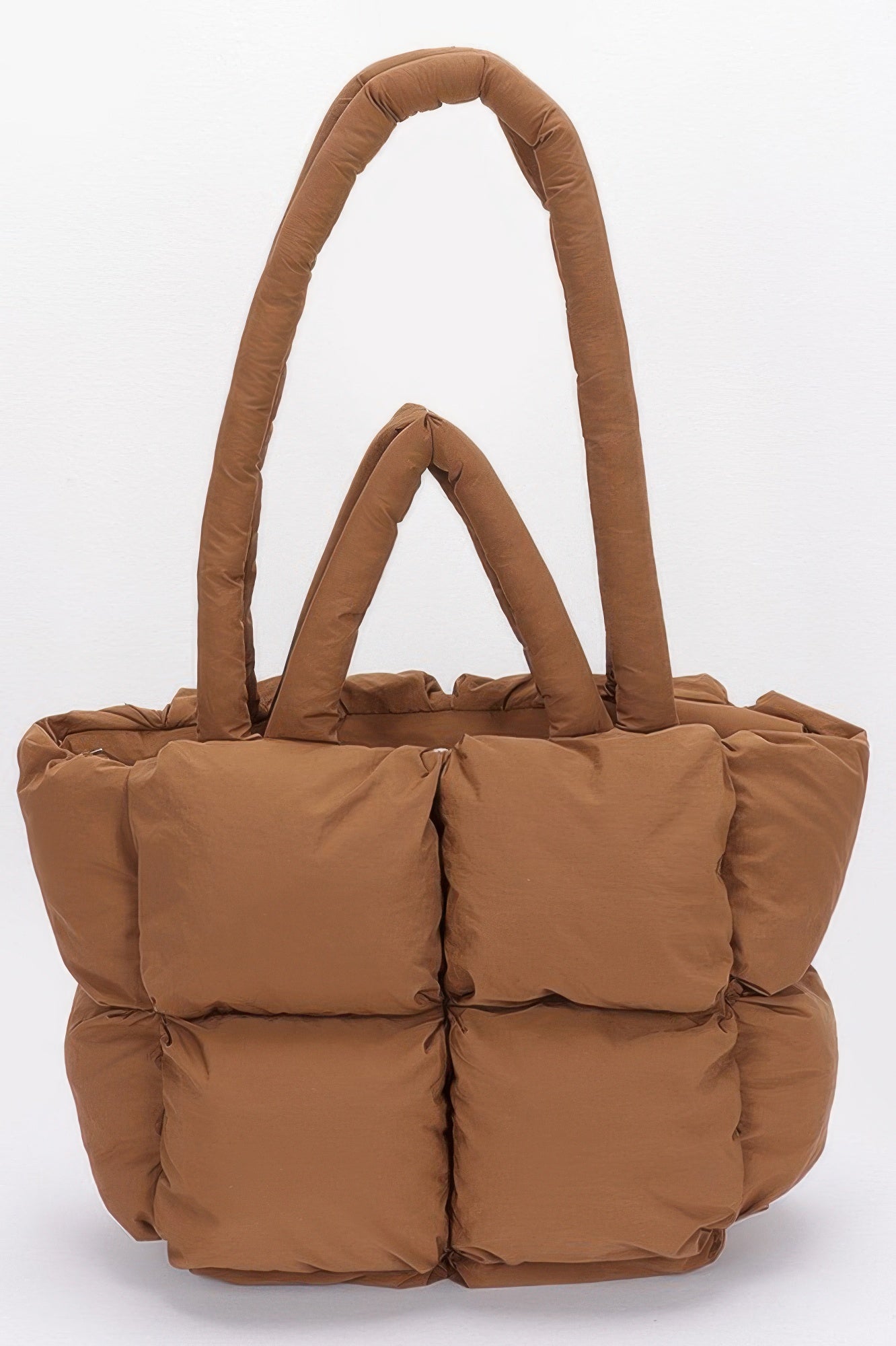 Nylon Quilted Padded Tote Bag - All Season Fashion