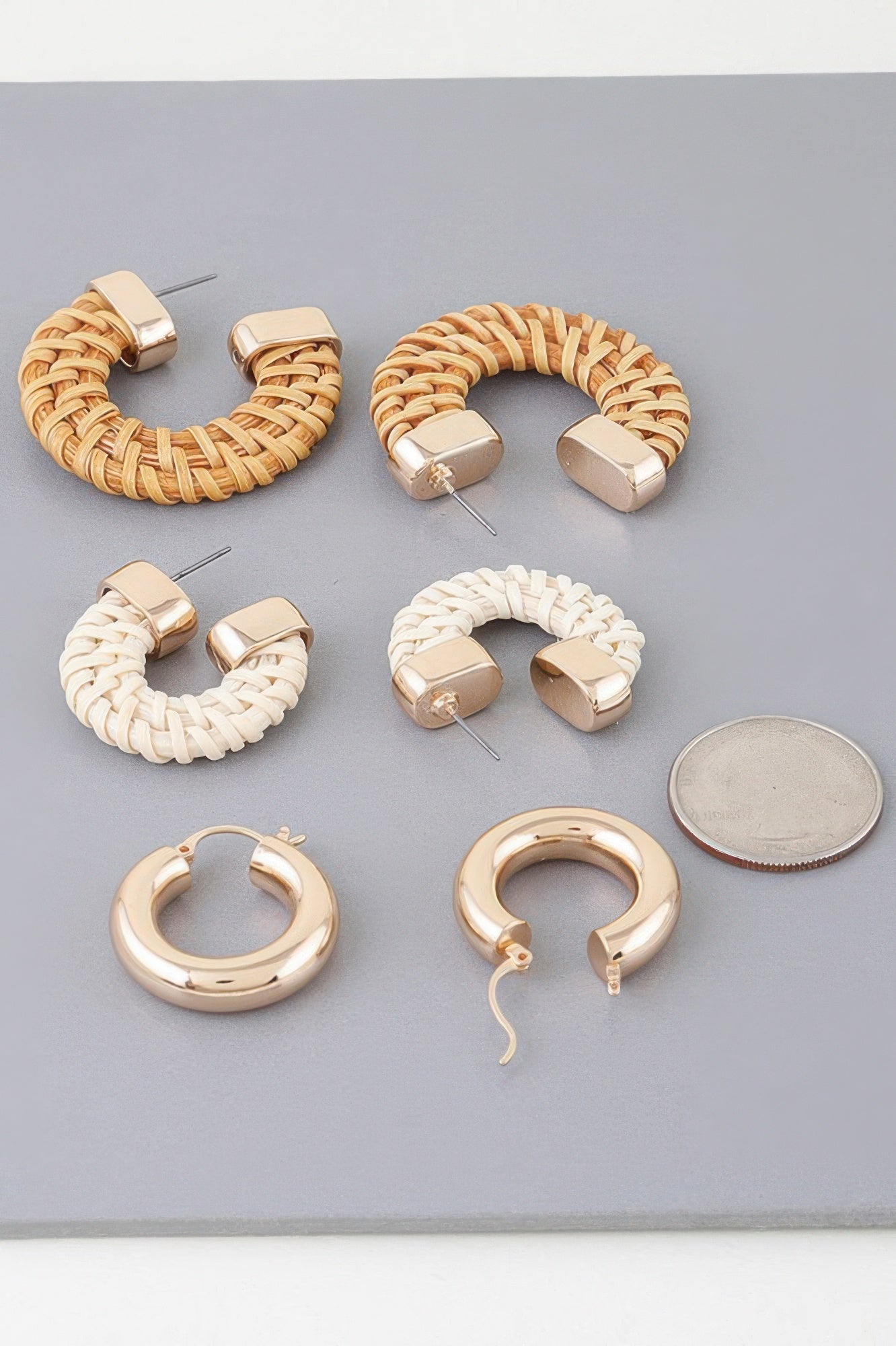 Multi Triple Weaved Hoop Earrings Set - All Season Fashion