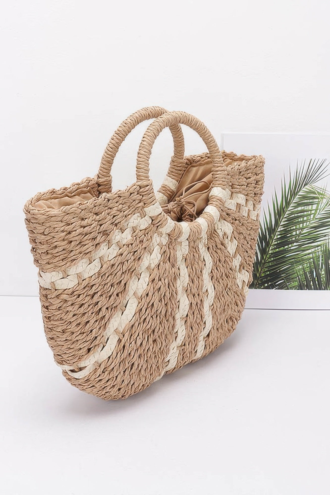 Faux Straw Tote Bag - All Season Fashion