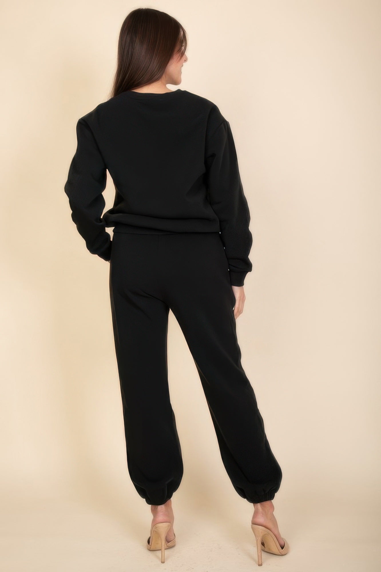 Poly Fleece Elastic Waist Joggers - All Season Fashion
