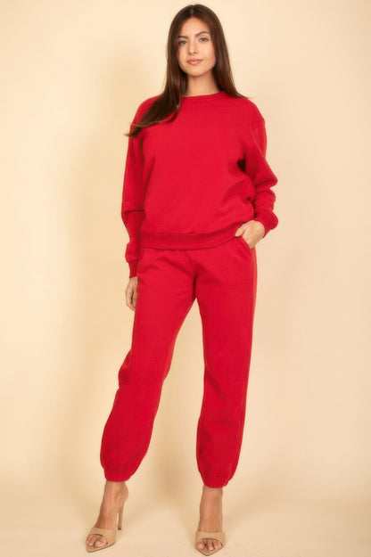 Poly Fleece Elastic Waist Joggers - All Season Fashion