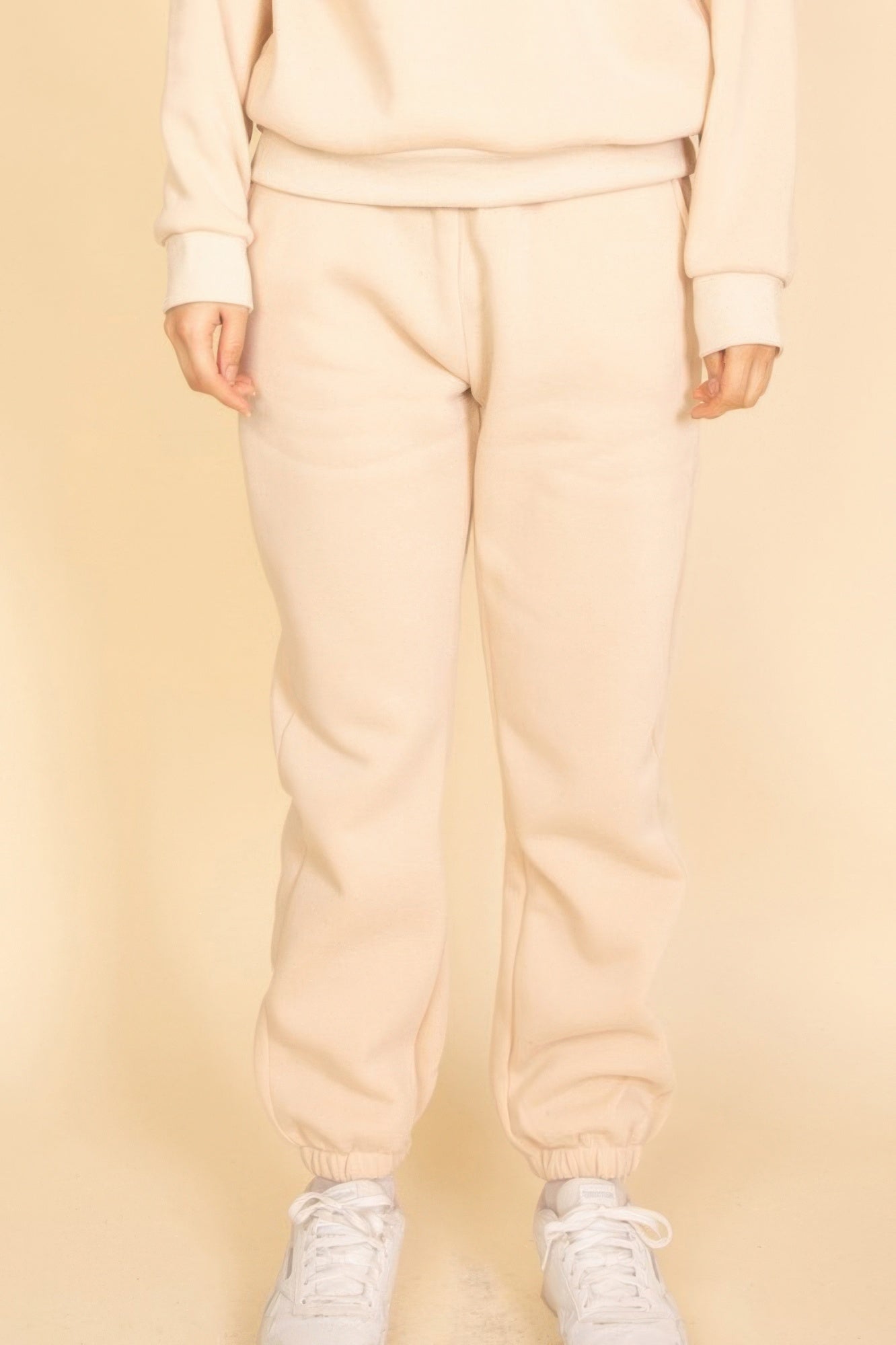 Poly Fleece Elastic Waist Joggers - All Season Fashion