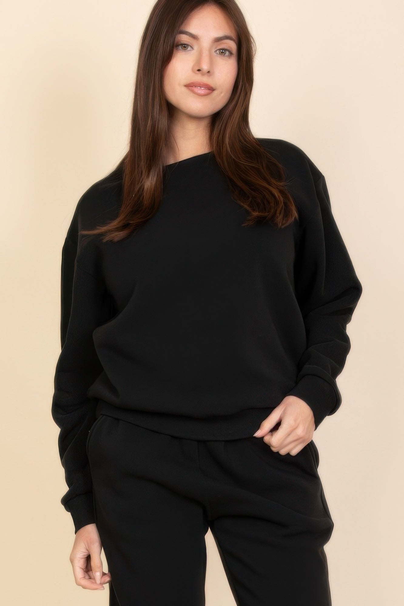Classic Poly Fleece Crewneck Pullover - All Season Fashion