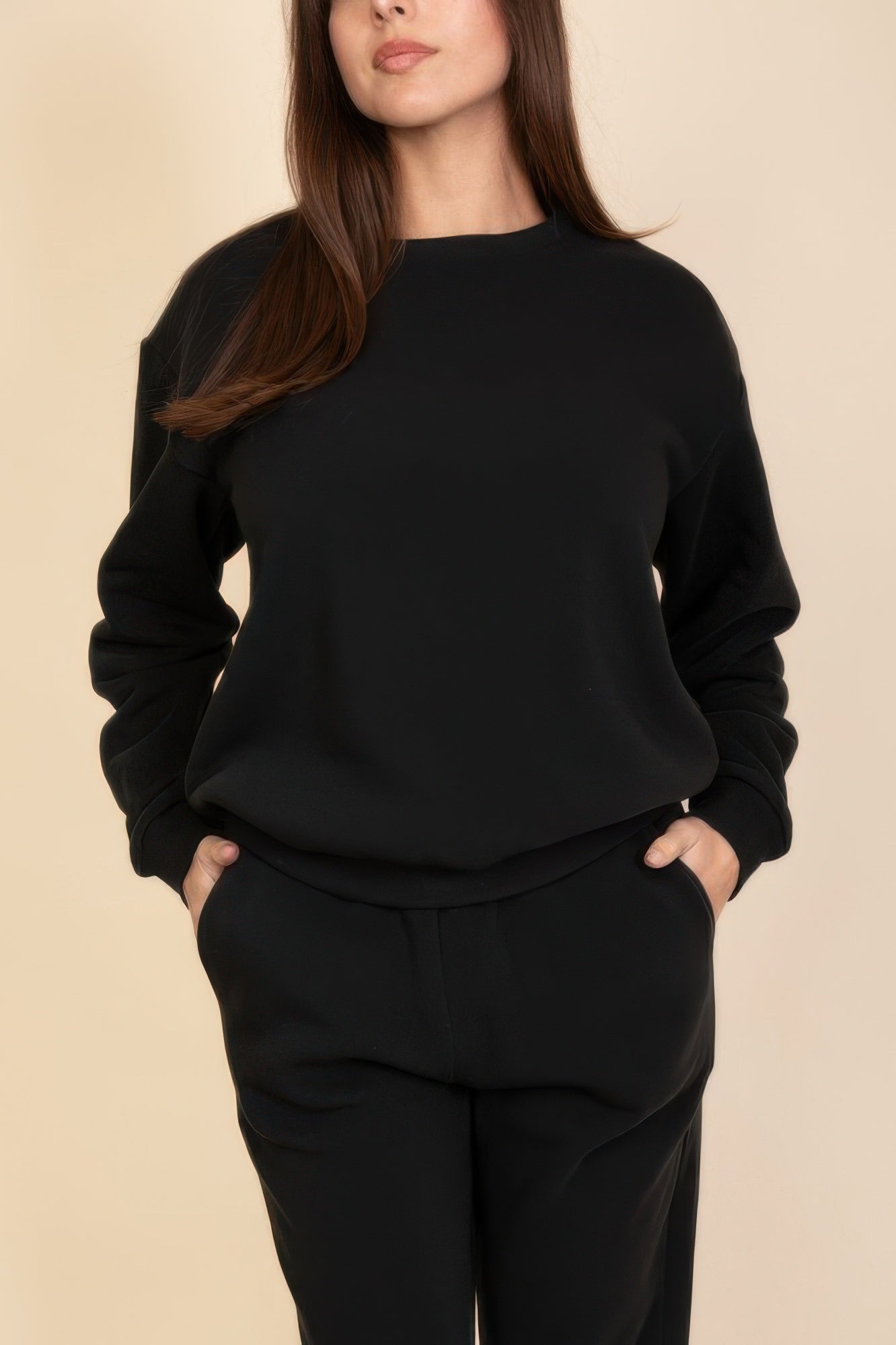 Classic Poly Fleece Crewneck Pullover - All Season Fashion