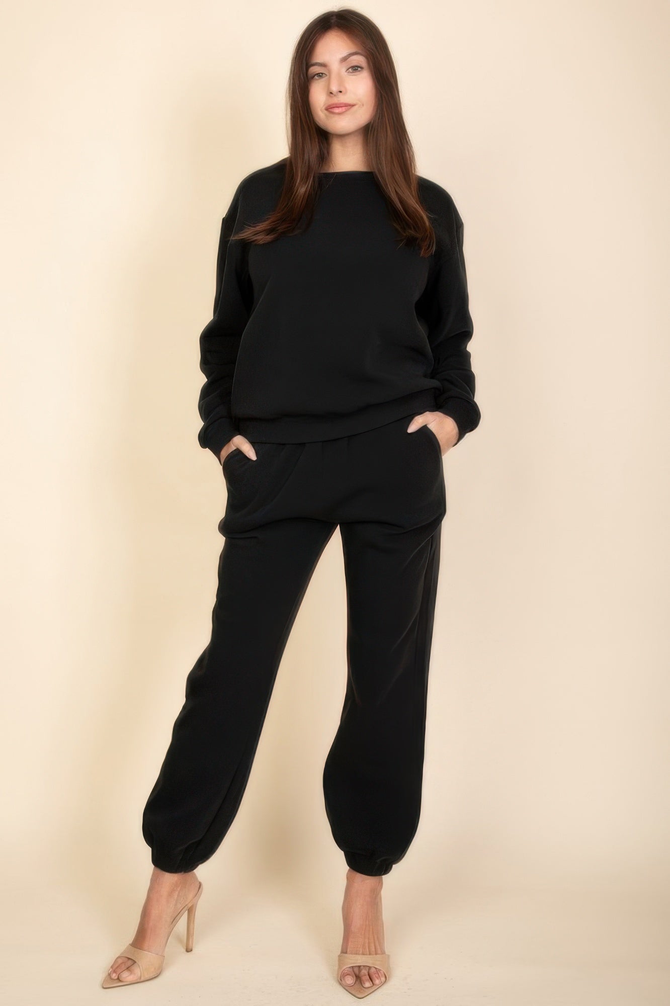 Classic Poly Fleece Crewneck Pullover - All Season Fashion