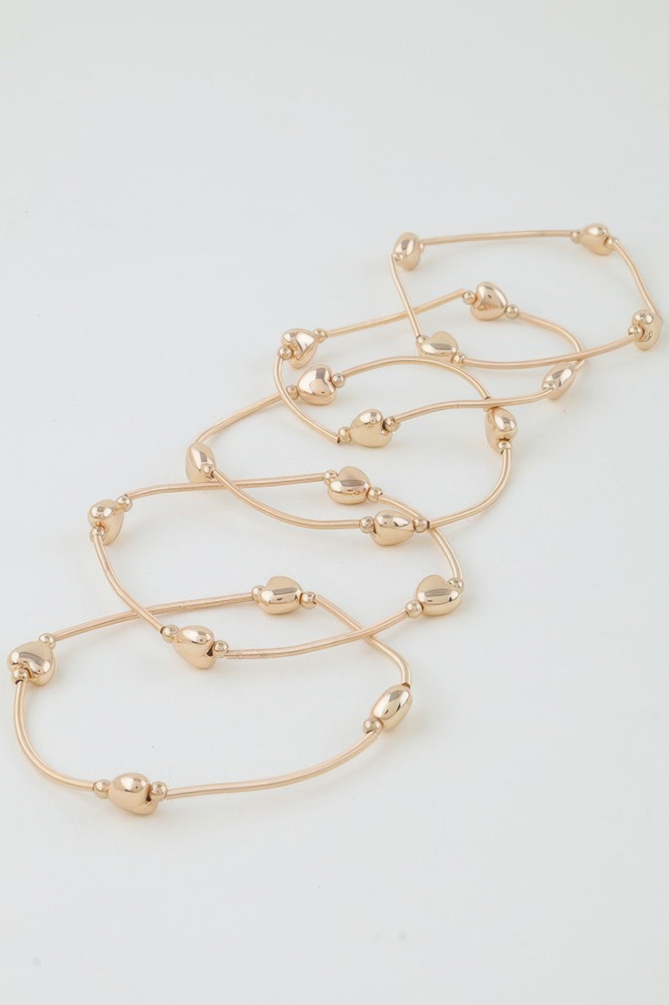 Shiny Heart Tube Beaded Bracelet - All Season Fashion