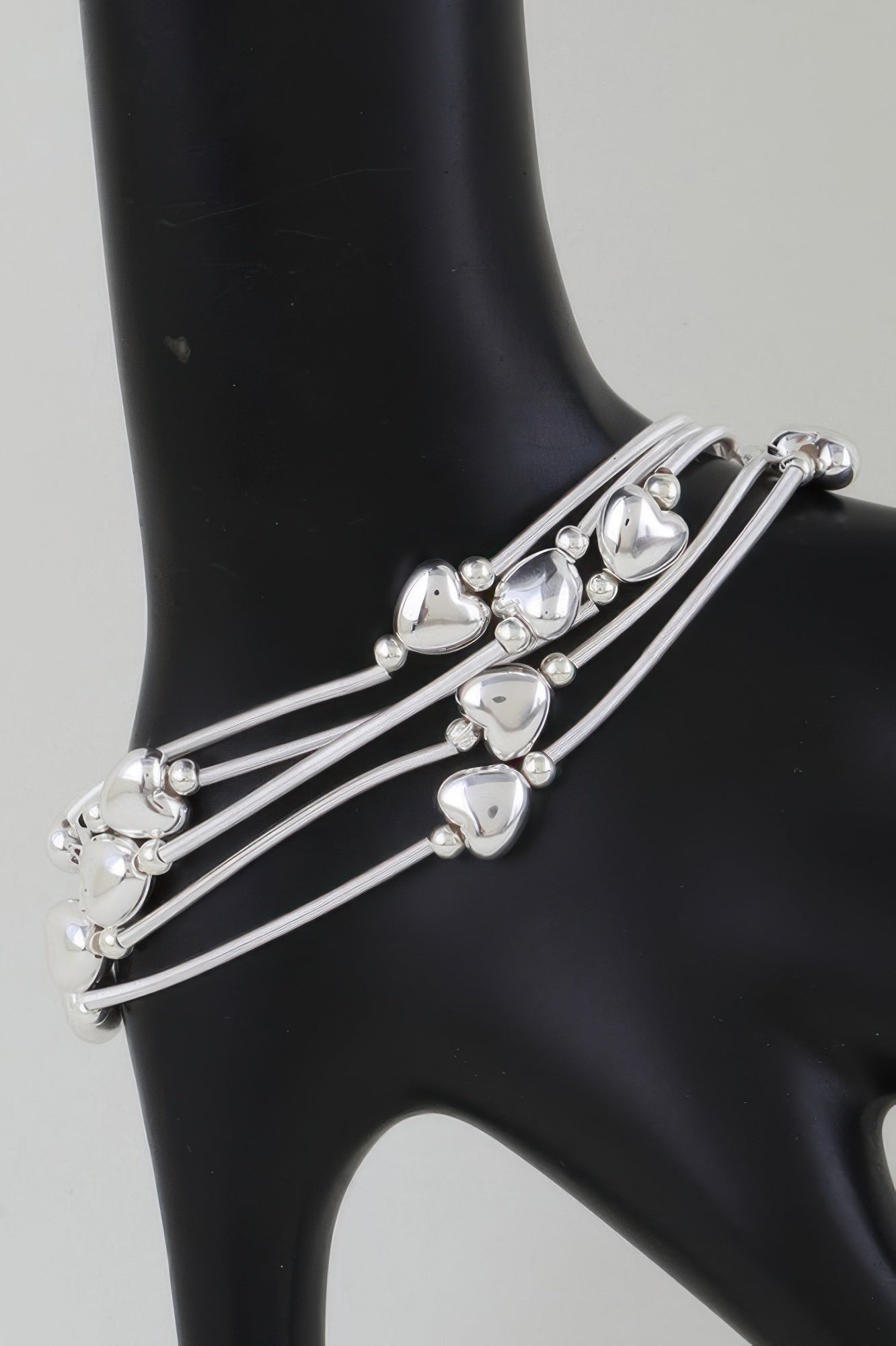 Shiny Heart Tube Beaded Bracelet - All Season Fashion