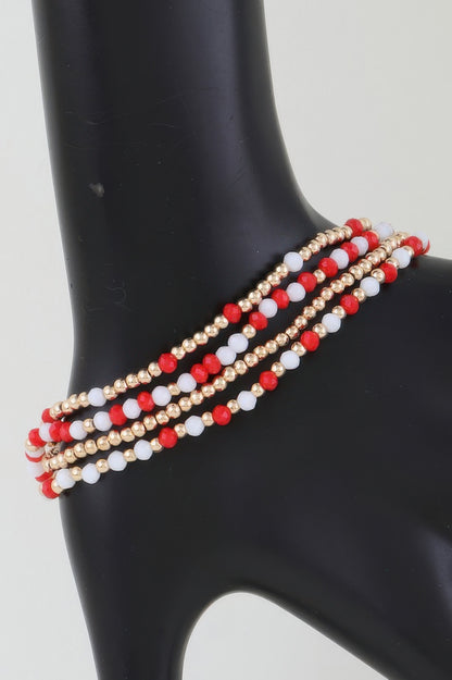 Alternating Stone Beaded Bracelet - All Season Fashion