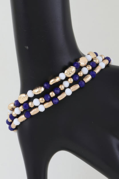 Multi Tone Stone Beaded Bracelet - All Season Fashion
