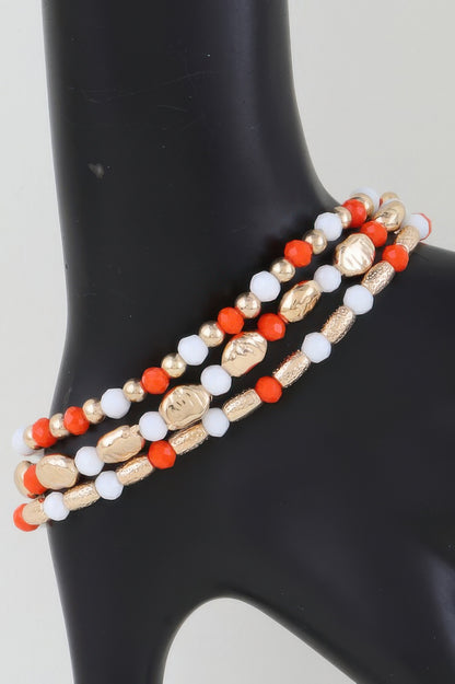 Multi Tone Stone Beaded Bracelet - All Season Fashion