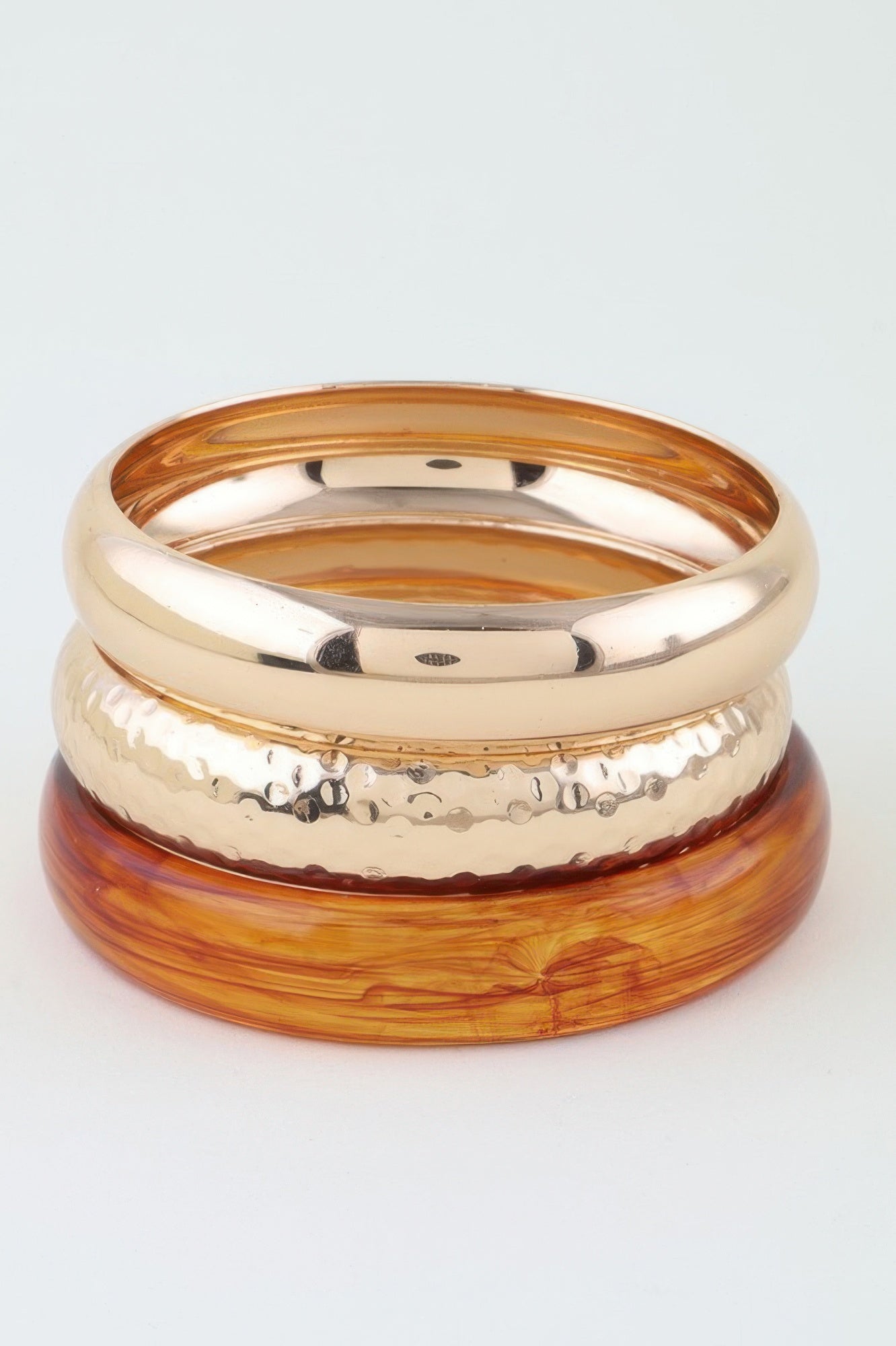 Wide Hammered Stone Bangle Bracelet - All Season Fashion
